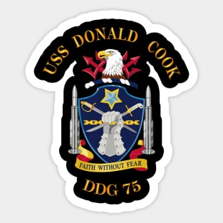 USS Donald Cook (DDG-75) wo BckGrnd Sticker